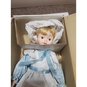 Princess House, Krystal Doll, Porcelain Collector Doll, Blue and White 15"